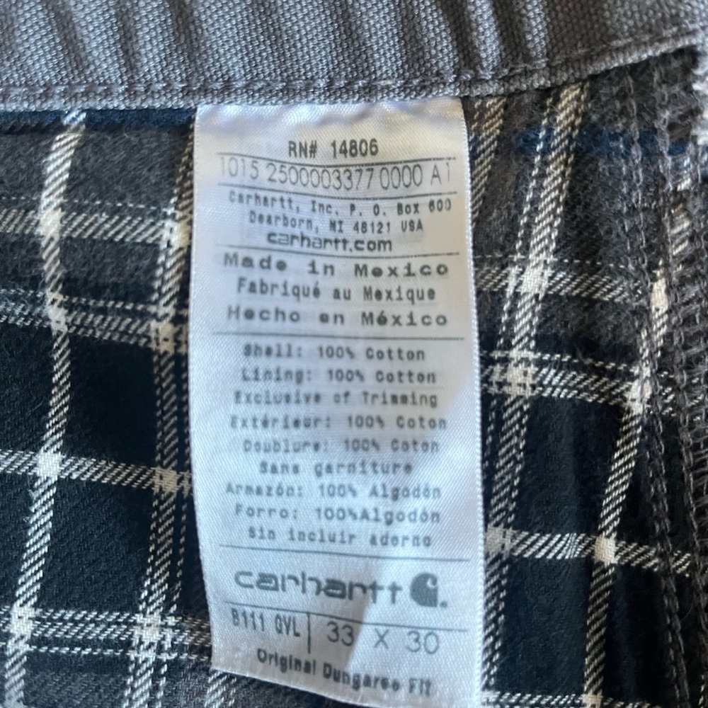 Carhartt relaxed for quilt lined jeans